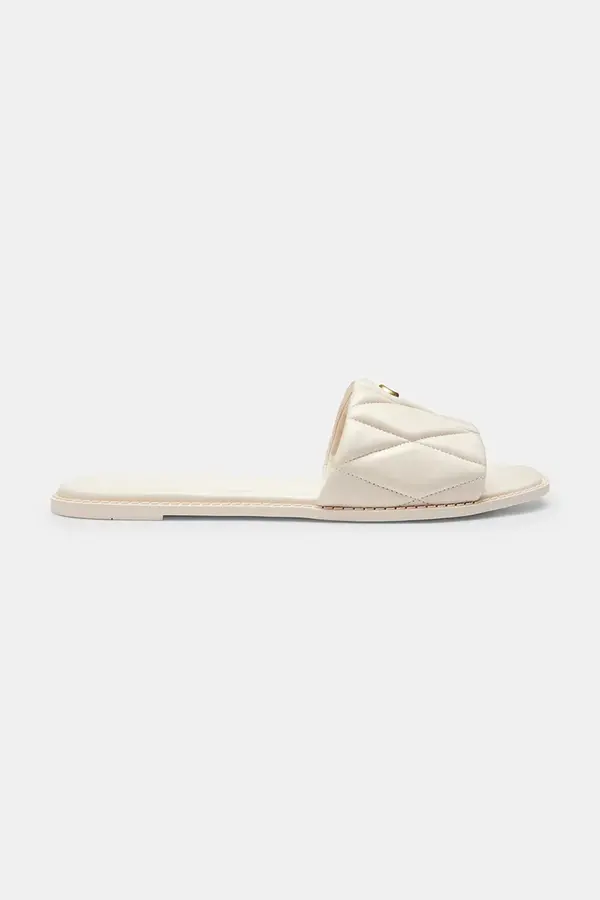 Coach Coach natikače s niskim potplatom za žene od kože Holly Quilted Leather Sandal