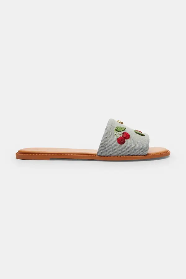 Coach Coach natikače s niskim potplatom za žene od pamuka Holly Denim Cherries Sandal