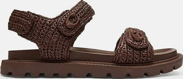Coach Coach sandale s niskim potplatom za žene od kože Brynn Raffia Sandal