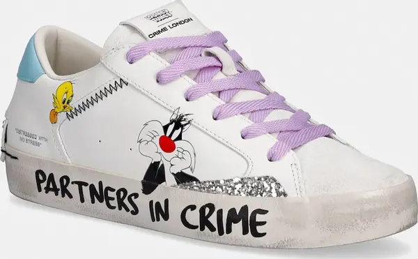Crime London Crime London DISTRESSED tenisice za žene od kože
