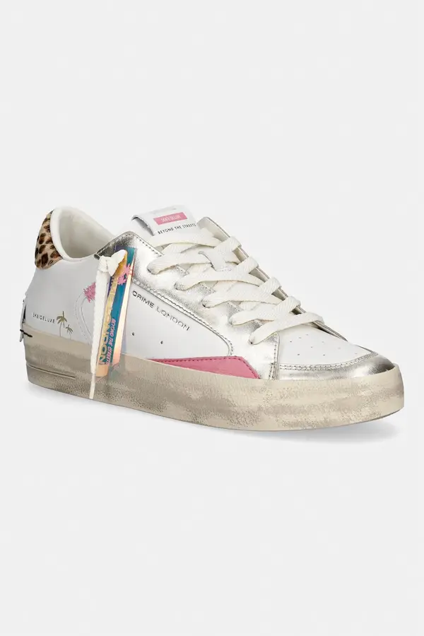 Crime London Crime London SK8 DELUXE WEDGE tenisice za žene od kože