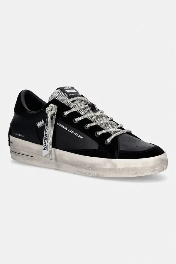 Crime London Crime London SK8 DELUXE WEDGE tenisice za žene od kože