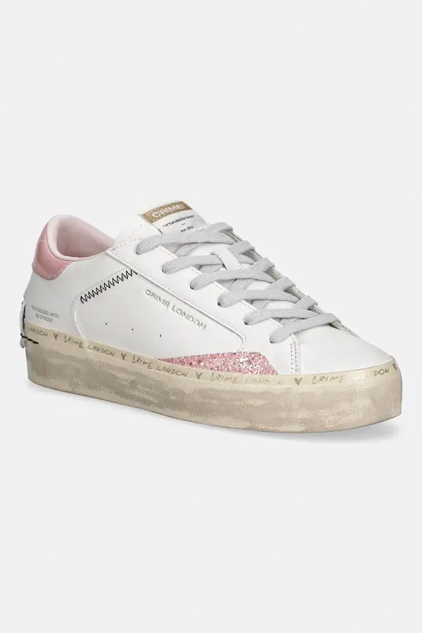 Crime London Crime London SK8 DELUXE WEDGE tenisice za žene od kože