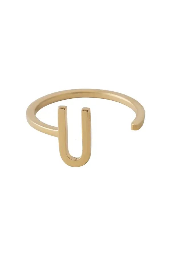 Design Letters Design Letters Srebrni prsten pokriven zlatom Design Letters