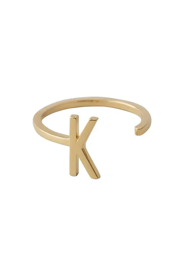Design Letters Design Letters Srebrni prsten pokriven zlatom Design Letters