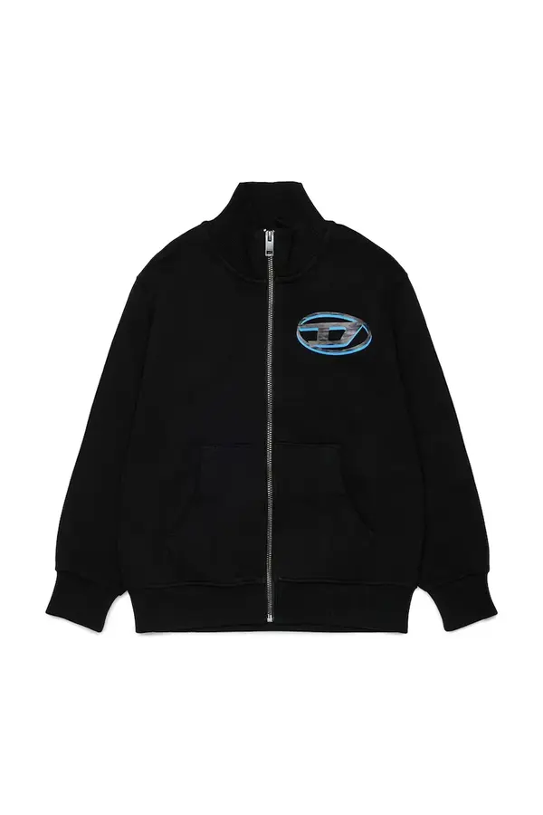 Diesel Diesel dukserica na zakopčavanje za djecu od pamuka SVELLYZIP OVER SWEAT-SHIRT