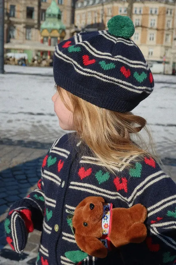 Konges Sløjd Dječja beretka s dodatkom vune Konges Sløjd BELOU KNIT BERET