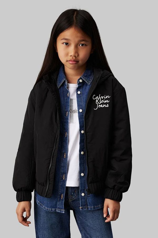 Calvin Klein Jeans Dječja bomber jakna Calvin Klein Jeans boja: crna, IG0IG02796