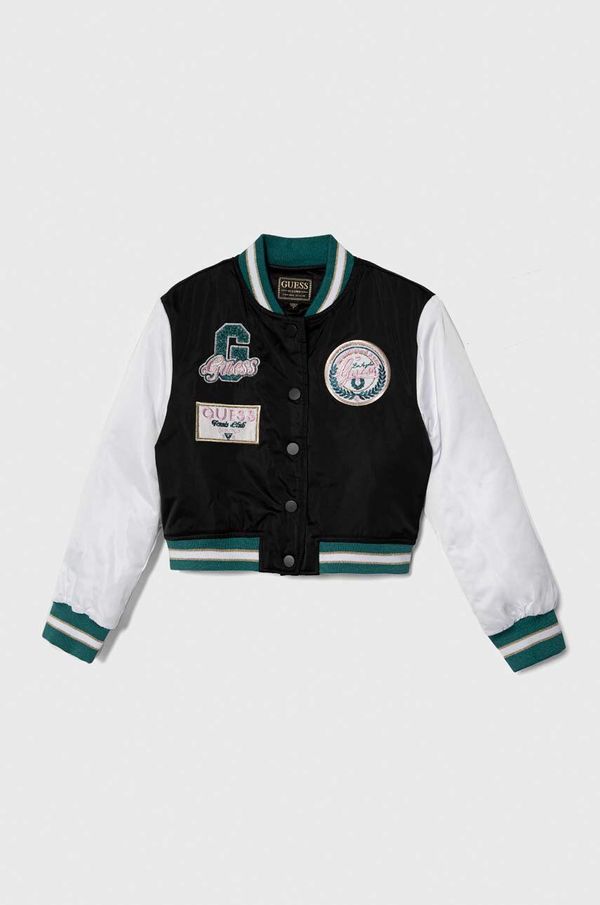 Guess Dječja bomber jakna Guess boja: crna