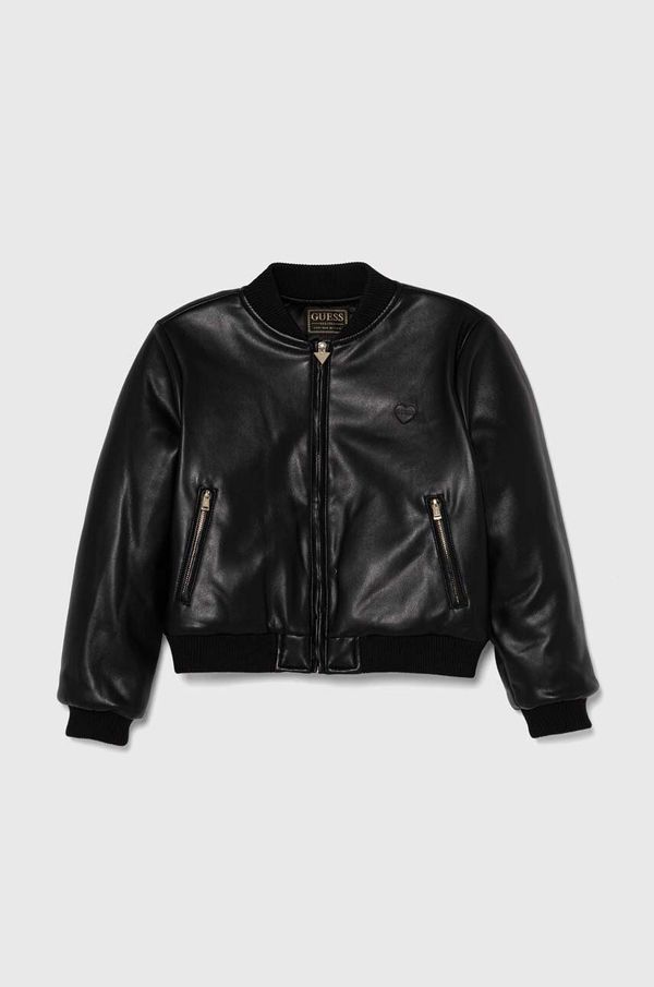 Guess Dječja bomber jakna Guess boja: crna, J4YL13 WE8D0