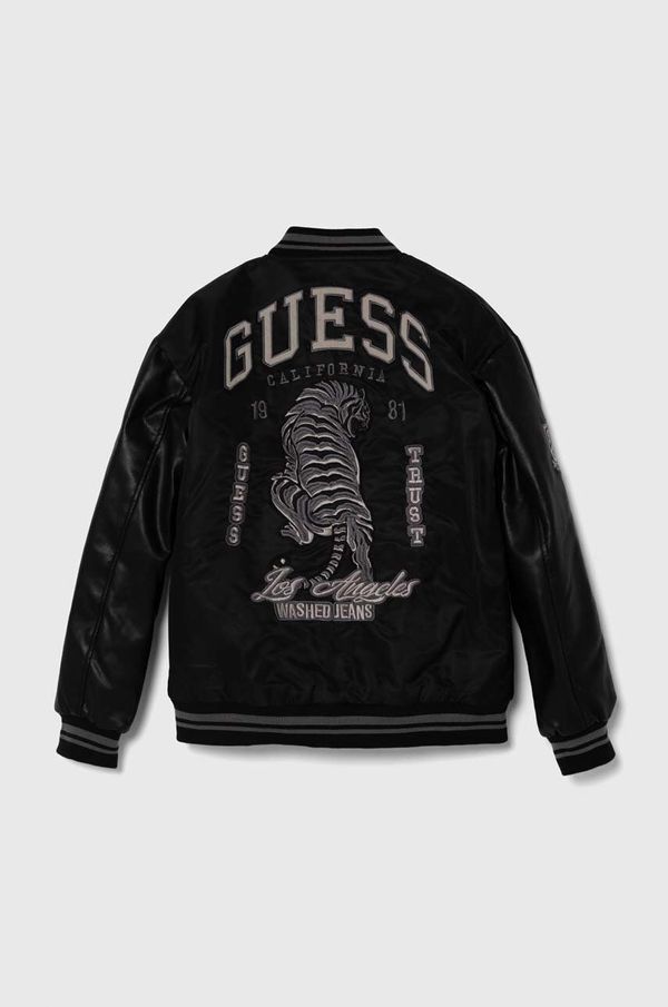 Guess Dječja bomber jakna Guess boja: crna, L4YL03 WGB90