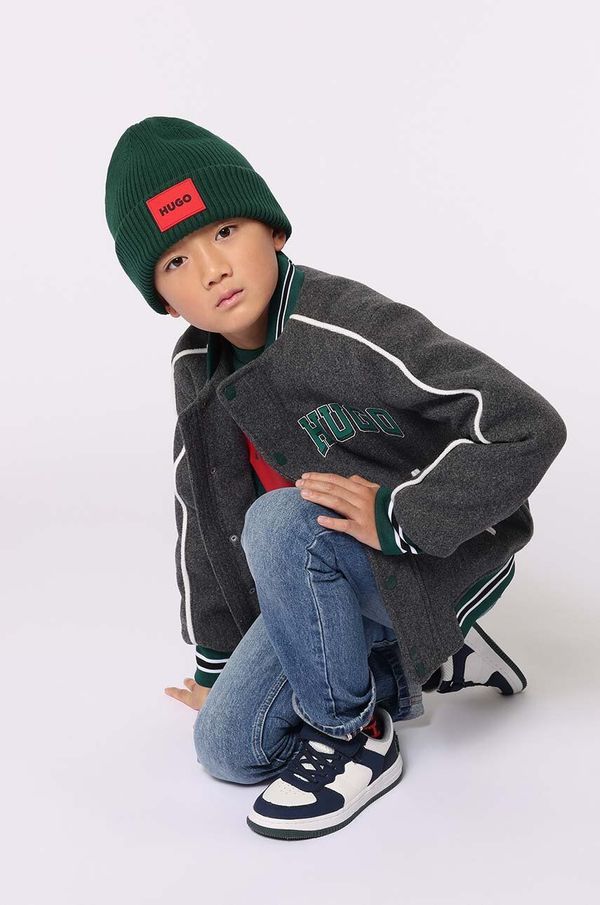 Hugo Dječja bomber jakna HUGO boja: siva, G00203