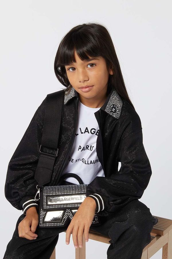 Karl Lagerfeld Dječja bomber jakna Karl Lagerfeld boja: crna, Z30230
