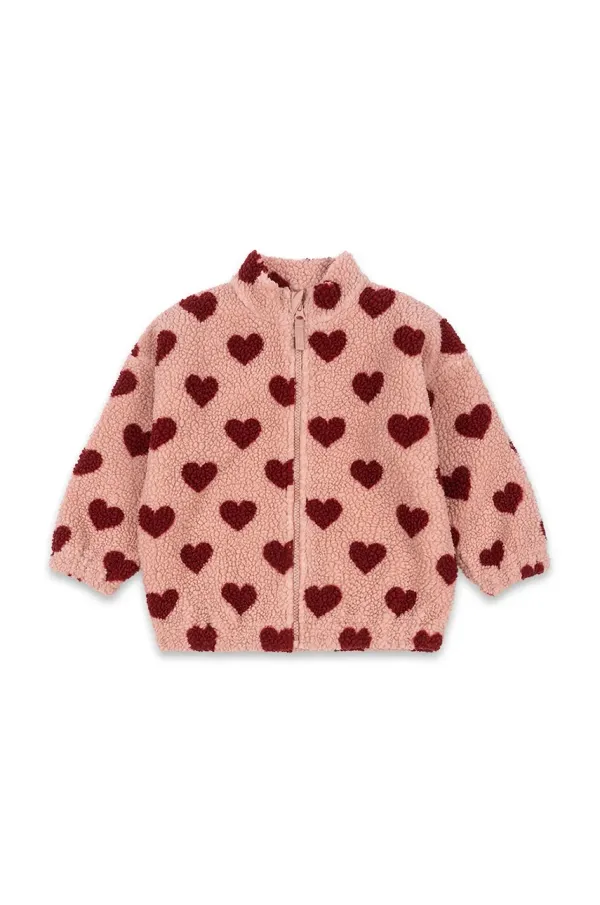 Konges Sløjd Dječja bomber jakna Konges Sløjd JODY TEDDY JACKET GRS boja: ružičasta, KS102308