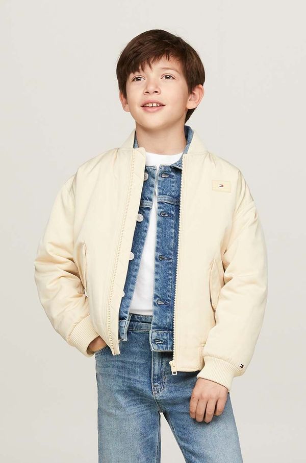 Tommy Hilfiger Dječja bomber jakna Tommy Hilfiger boja: bež, KB0KB09091