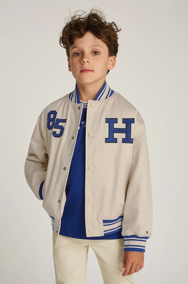 Tommy Hilfiger Dječja bomber jakna Tommy Hilfiger boja: bež, KB0KB09367