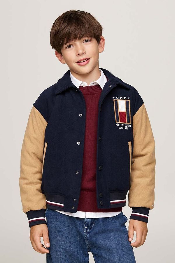 Tommy Hilfiger Dječja bomber jakna Tommy Hilfiger boja: bež, KB0KB09403