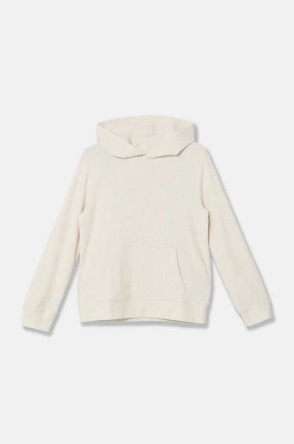 Abercrombie & Fitch Dječja dukserica Abercrombie & Fitch boja: bež, s kapuljačom, bez uzorka, KI224-4077