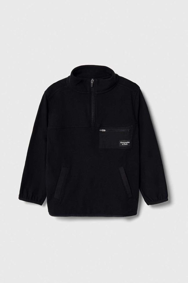 Abercrombie & Fitch Dječja dukserica Abercrombie & Fitch boja: crna, bez uzorka