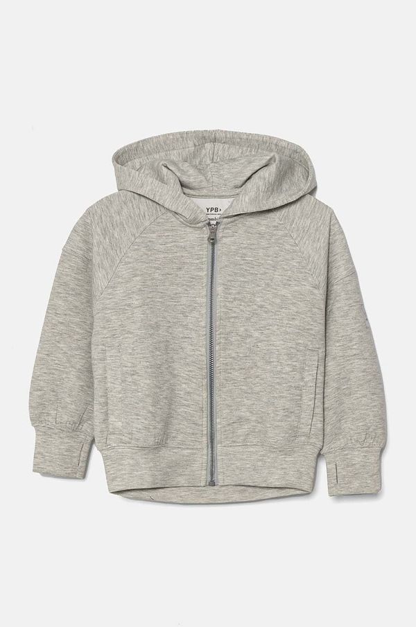 Abercrombie & Fitch Dječja dukserica Abercrombie & Fitch boja: siva, s kapuljačom, melanž, KI252-4171