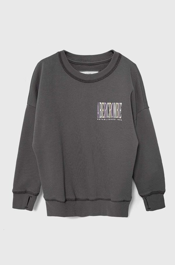 Abercrombie & Fitch Dječja dukserica Abercrombie & Fitch boja: siva, s tiskom
