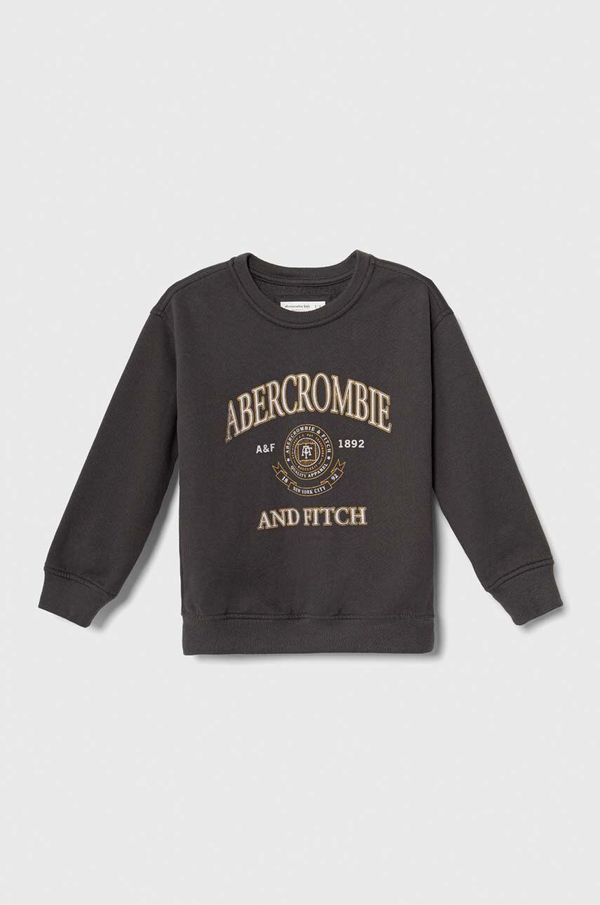 Abercrombie & Fitch Dječja dukserica Abercrombie & Fitch boja: siva, s tiskom