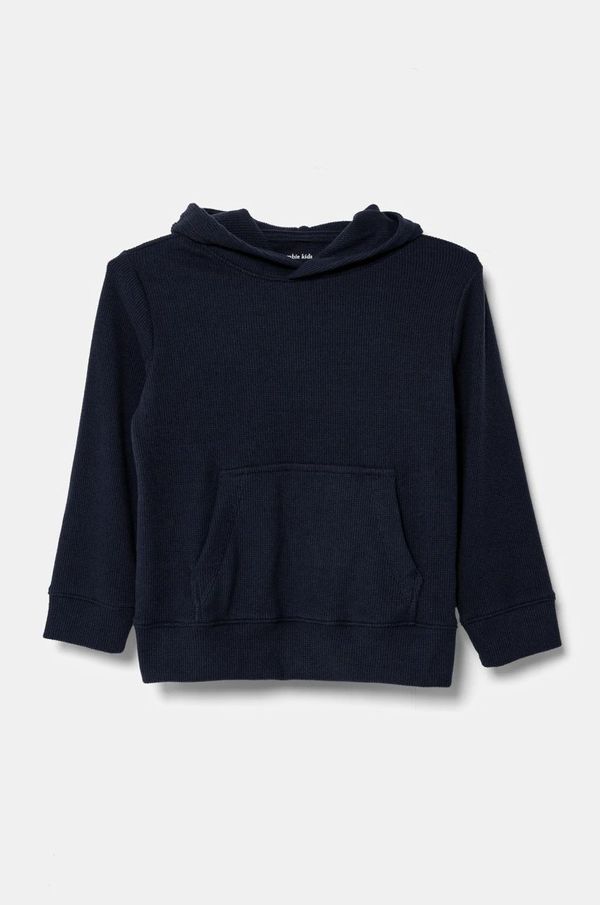 Abercrombie & Fitch Dječja dukserica Abercrombie & Fitch boja: tamno plava, s kapuljačom, bez uzorka, KI224-4112