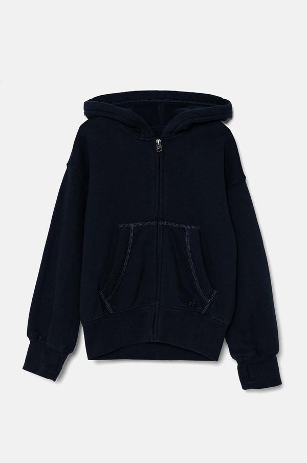 Abercrombie & Fitch Dječja dukserica Abercrombie & Fitch boja: tamno plava, s kapuljačom, bez uzorka, KI252-4068