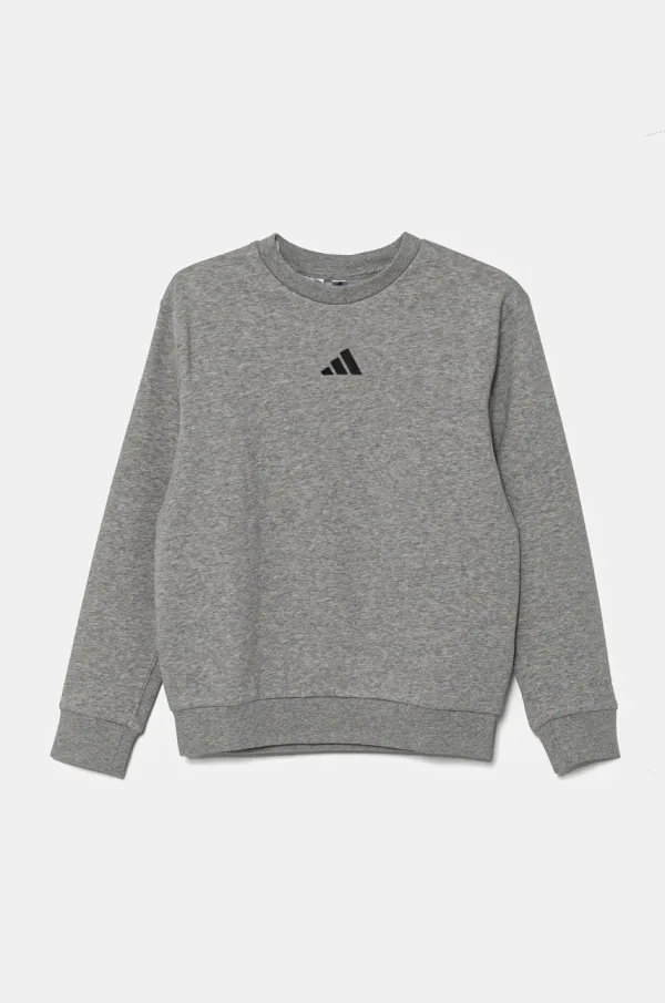 adidas Dječja dukserica adidas boja: siva, melanž, JC7642
