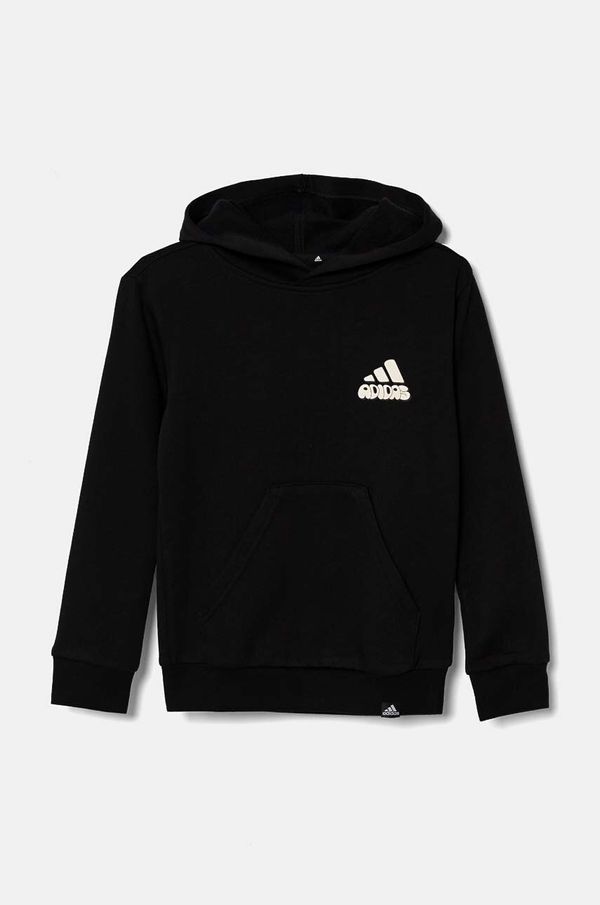 adidas Dječja dukserica adidas DOODLE PACK HD boja: crna, s kapuljačom, s tiskom, IZ0420