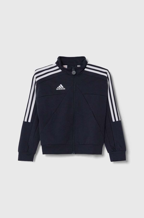 adidas Dječja dukserica adidas J HOT TTOP boja: tamno plava, s aplikacijom, IY3209