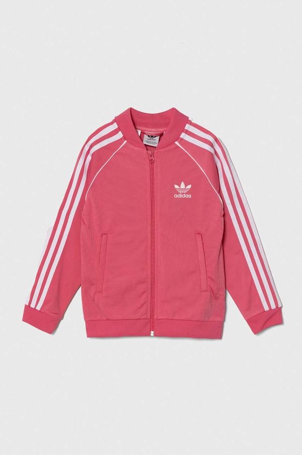 adidas Originals Dječja dukserica adidas Originals boja: ružičasta, s aplikacijom