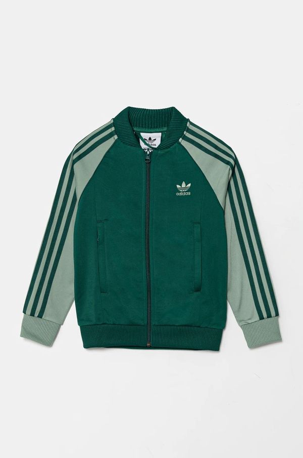 adidas Originals Dječja dukserica adidas Originals boja: zelena, s uzorkom, JD1611