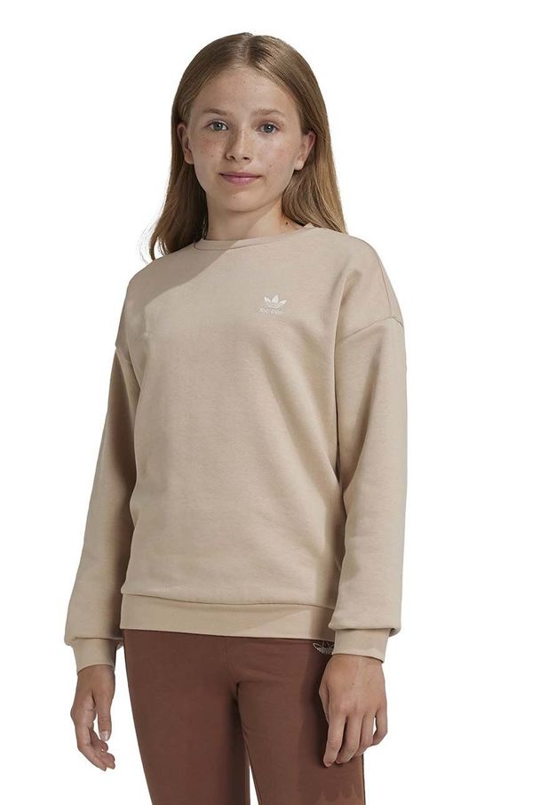 adidas Originals Dječja dukserica adidas Originals BOYFRIEND CREW boja: bež, bez uzorka, IX7642