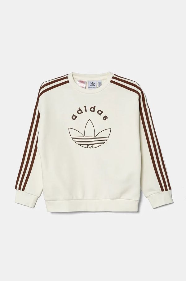 adidas Originals Dječja dukserica adidas Originals CREW boja: bež, s tiskom, IY9546