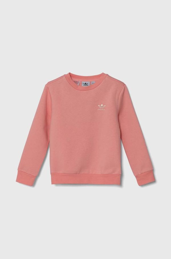 adidas Originals Dječja dukserica adidas Originals CREW boja: ružičasta, s aplikacijom, IX5299