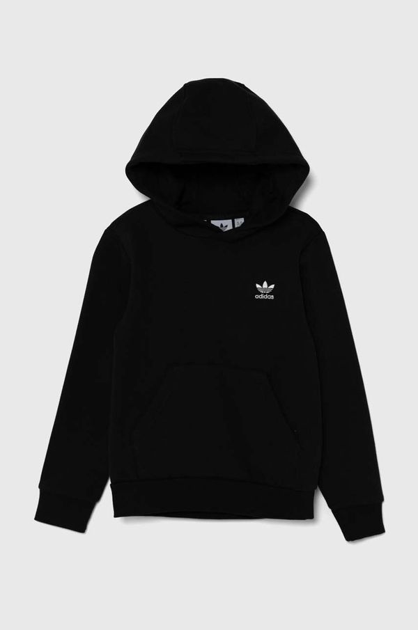 adidas Originals Dječja dukserica adidas Originals HOODIE boja: crna, s kapuljačom, bez uzorka, IW3500