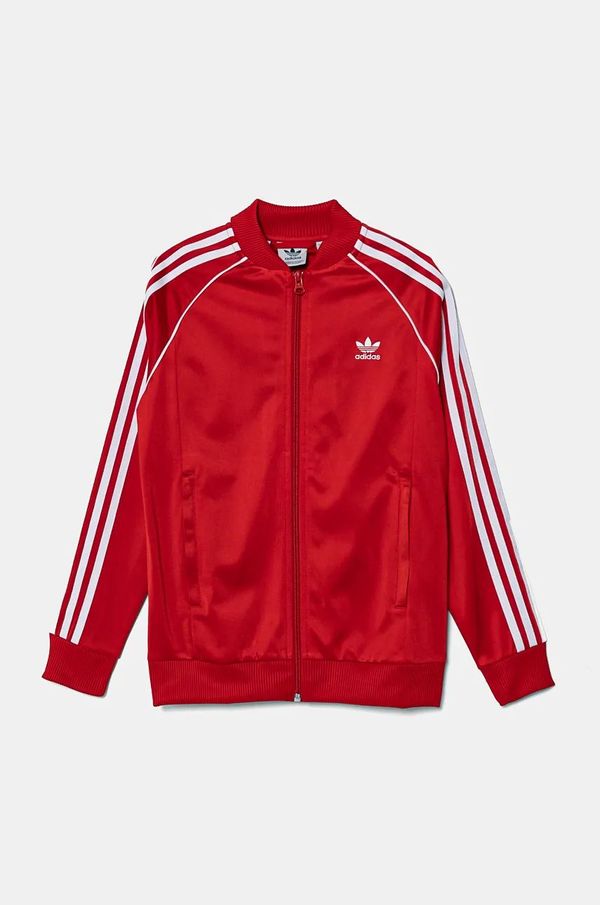 adidas Originals Dječja dukserica adidas Originals SST TRACK TOP boja: crvena, s aplikacijom, IX7629