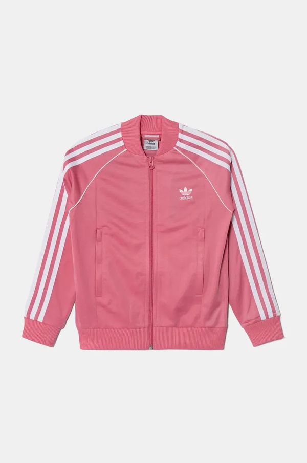 adidas Originals Dječja dukserica adidas Originals SST TRACK TOP boja: ružičasta, s aplikacijom, IY7451