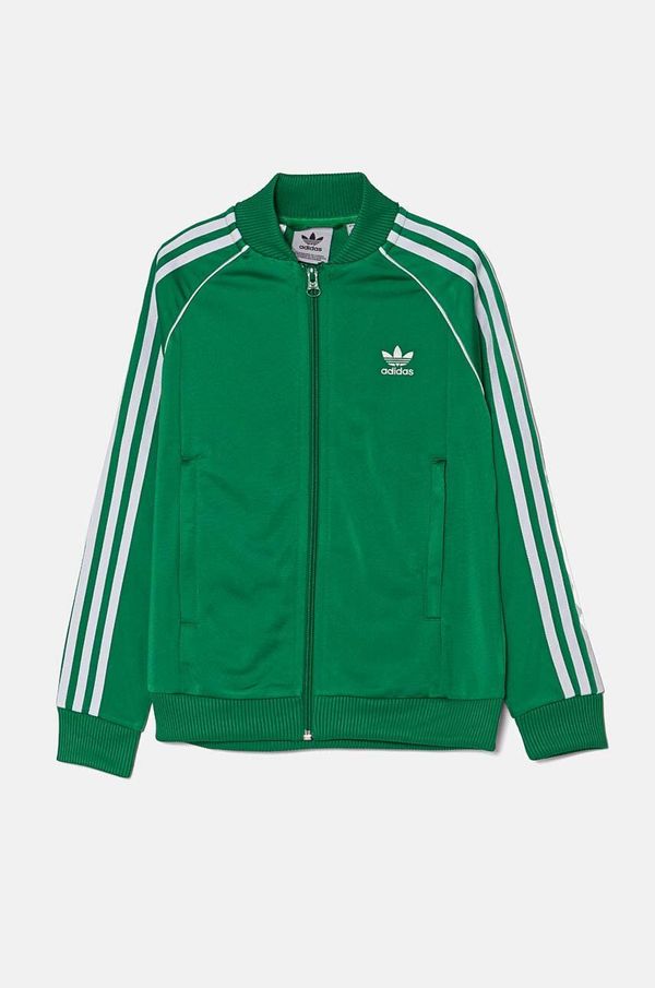 adidas Originals Dječja dukserica adidas Originals SST TRACK TOP boja: zelena, s aplikacijom, IY7458