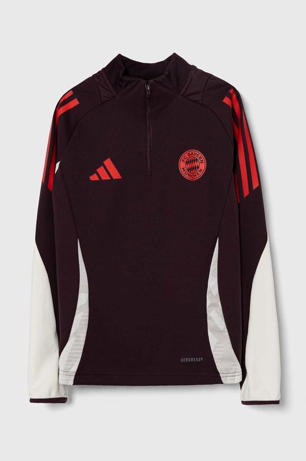 adidas Performance Dječja dukserica adidas Performance FCB TR TOPY boja: bordo, s tiskom, IS9930