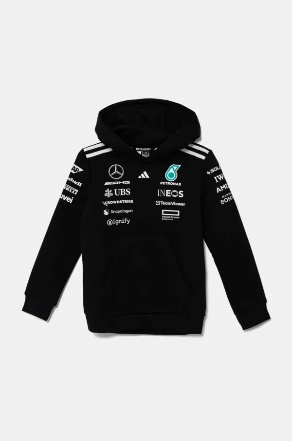 adidas Performance Dječja dukserica adidas Performance MER boja: crna, s kapuljačom, s uzorkom, JX0683