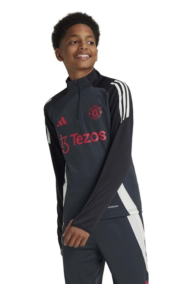 adidas Performance Dječja dukserica adidas Performance MUFC EU TR TOPY boja: siva, s tiskom, IS8085