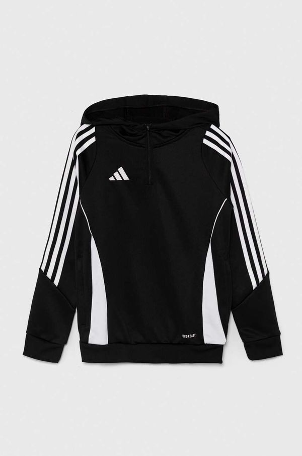 adidas Performance Dječja dukserica adidas Performance TIRO24 TRHOODY boja: crna, s kapuljačom, s aplikacijom, IJ9960