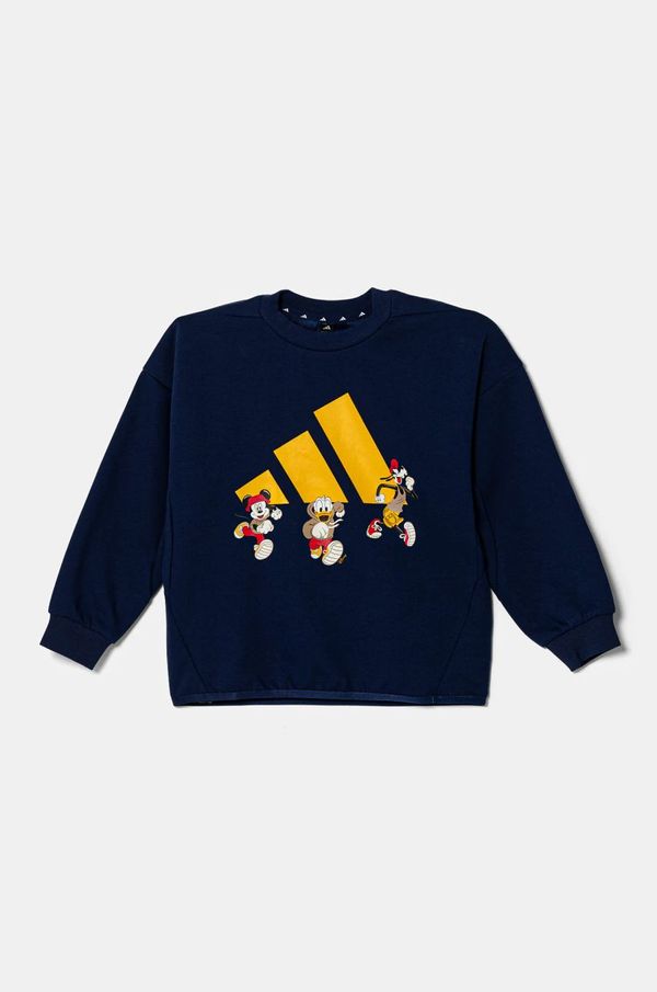 adidas Dječja dukserica adidas x Disney boja: tamno plava, s tiskom, JD4550