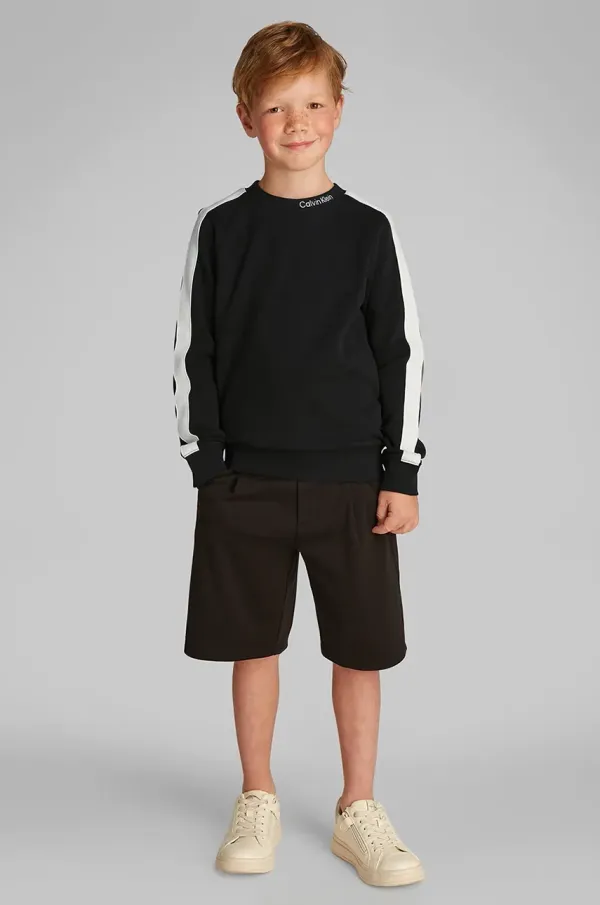 Calvin Klein Jeans Dječja dukserica Calvin Klein Jeans boja: crna, bez uzorka, IB0IB02471