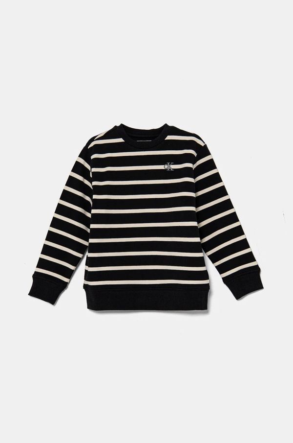 Calvin Klein Jeans Dječja dukserica Calvin Klein Jeans boja: crna, s uzorkom, IN0IN00285