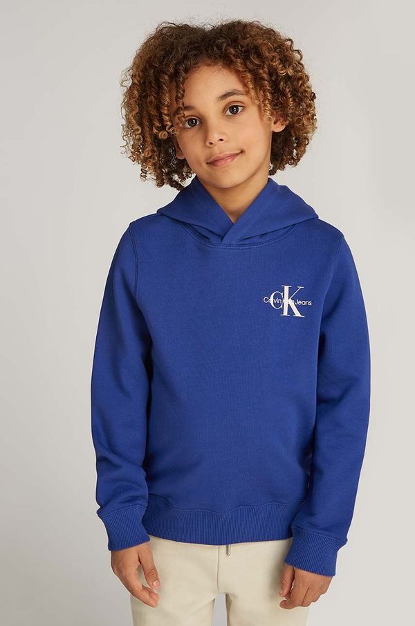 Calvin Klein Jeans Dječja dukserica Calvin Klein Jeans s kapuljačom, bez uzorka, IU0IU00266