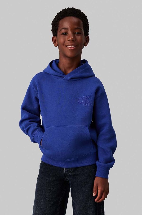 Calvin Klein Jeans Dječja dukserica Calvin Klein Jeans s kapuljačom, s aplikacijom, IB0IB02216