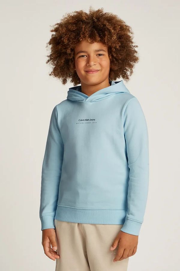Calvin Klein Jeans Dječja dukserica Calvin Klein Jeans s kapuljačom, s tiskom, IB0IB02383